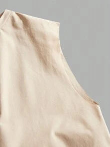 Manfinity Joysei Canotta oversize da uomo casual e ampia, con stampa slogan di boxe, colore cachi