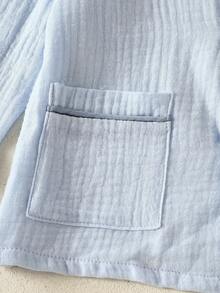 2 Stücke/Set Mädchen Lässig Strickjacke mit Taschen, weich & locker, süßes & simples Design, geeignet für Frühling & Herbst