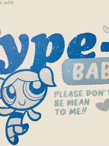 THE POWERPUFF GIRLS X SHEIN 泡泡图案浴室垫 - 卡通图案硅藻土吸水脚垫 - 彩色 - 查看 1