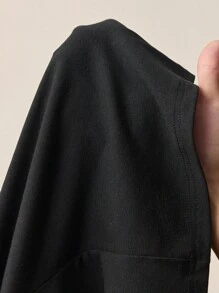 BizChic 2025 秋冬新款圆领女式上衣 T 恤，现代优雅都市浪漫西部朋克 Y2K 乡村音乐节复古风格韩国机场旅行街头风格婚礼嘉宾生日万圣节商务休闲办公室约会派对郊游机场返校秋季 - 黑色 - 查看 8