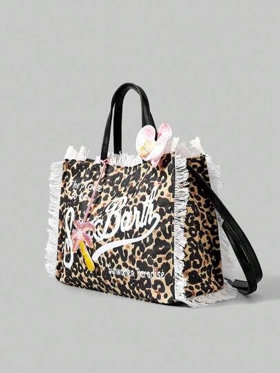New Leopard Print Sexy Lady Bag, Floral Women's Handbag, Ladies' Summer Shoulder Bag, New Fall Winter Cheetah Print Purse For Women