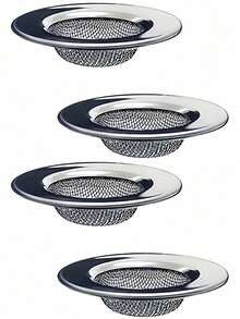 1/2 Stück Edelstahl Badewannensieb, Spülbeckensieb zum Haareinfangen, Duschablauf Abdeckung, Bad- und Waschküchen-Sieb, rostfreier Maschenfilter gegen Haarverklumpungen