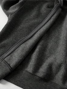 SHEIN مجموعة ملابس مكونة من 3 قطع للفتيات المراهقات، تشمل هودي مطبوع بالنجوم والحروف، وتوب خزان مناسب، وبنطلون كارجو متعدد الاستخدامات، مناسبة للارتداء في المنزل والخارج والرياضة والمدرسة في فصلي الخريف والشتاء - رمادي - مشاهدة 9