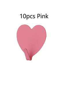 彩色心形粘性墙钩 - 可爱的不锈钢爱心挂钩，适用于房间装饰、浴室和卧室装饰的家居组织