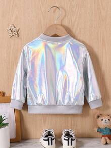 Chaqueta metálica de moda para bebé niño