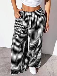 Coolane Kids Tween Girls 春夏街头服饰图案粉色宽松直筒裤 - 黑與白 - 查看 6