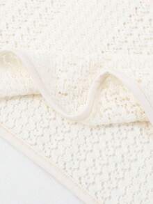 Sparklyn 2pcs/Set Teenage Girls' Fashion Casual & Chic Outfit, Knitted Mesh Loose Crop Top + Black Fitted Pleated Mini Skirt Set Fall Winter