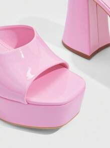CUCCOO SZL Women's Fashion Waterproof Platform High Heel Sandals, Summer - Pink - View 8