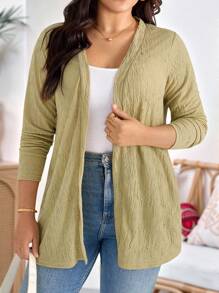 SHEIN LUNE Autumn Plus Size Cardigan Lightweight Duster Coat Fall Back To School Old Money Style Women Country Stockholm Style Office Attire For Women Going Out Tops Women Homecoming Winter Tulum Teacher Winter Jacket Women Winter Back To School