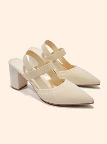 CUCCOO BASICS Tacones de aguja de uso diario de moda para mujer CUCCOO - Beis - Ver 3