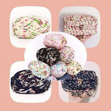 3pcs Polyester Satin Ribbon Yarn Bundle, Approximately 300g, Multi-Color And Mixed Color Self Peeling Gauze, Knitted Yarn, Colored Cloth, T-Shirt Yarn Fabric - Used For DIY Crochet Slippers, Bags, Storage Baskets Production - Multicolor - View 4