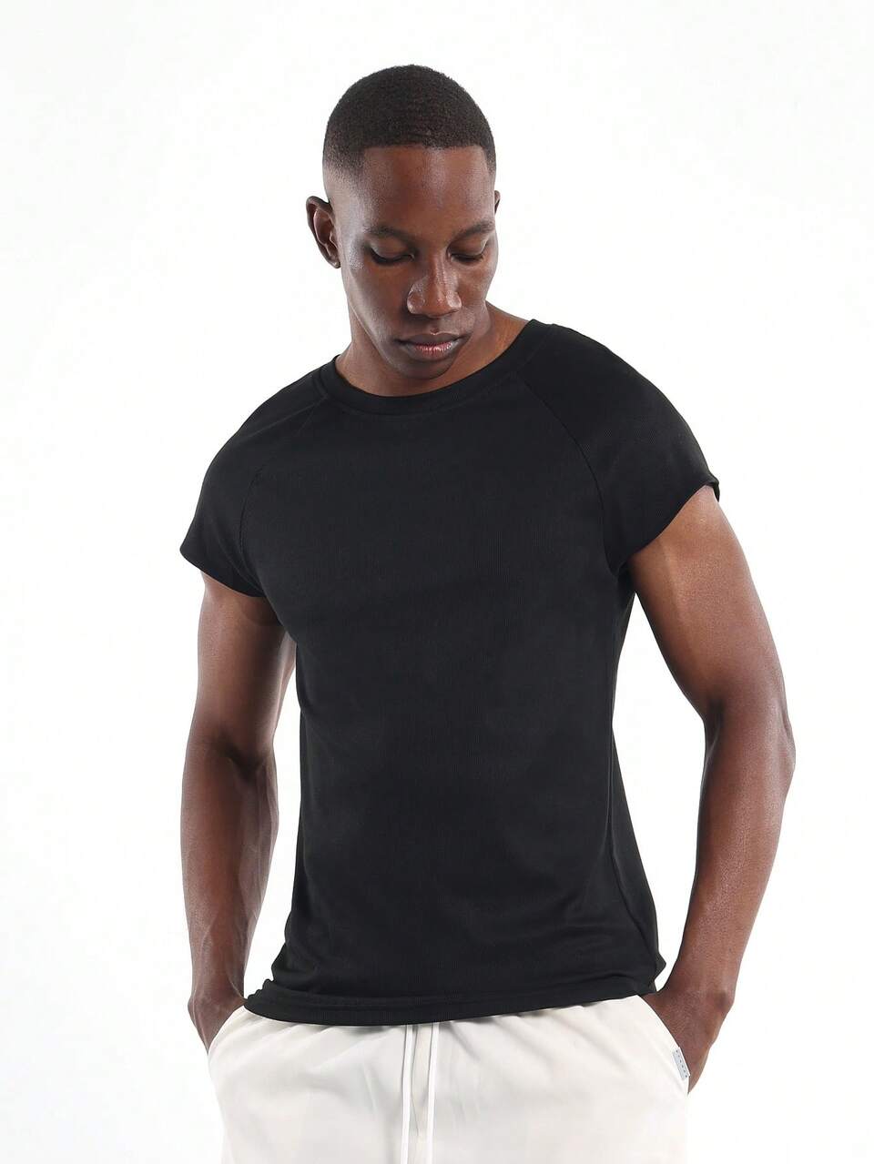 Muscle Fit Raglan Tank With Athletic Cut