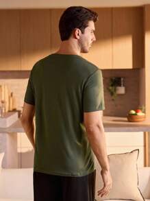 Manfinity Underwear&Sleepwear Basics 大码男士休闲宽松圆领短袖睡衣上衣