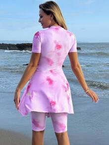 Swim Shayni 女式印花吊带比基尼运动装紧身性感休闲两件套泳衣套装 - 彩色 - 查看 7