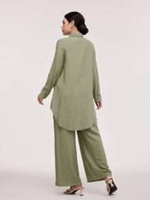 Veilorie 女士日常两件套服装 - 卡其色 - 查看 2