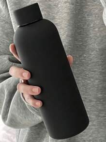 1pc 500ml Stainless Steel Vacuum Insulated Water Bottle, Anti-Scald Matte Body, Outdoor Sports Cup, Fashion Car Travel Gift