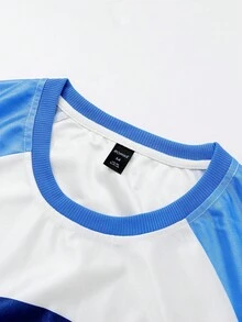 ROMWE MEN Paul Frank X ROMWE Men's Summer Casual Monkey Print Short Sleeve T-Shirt - Blue and White - View 7