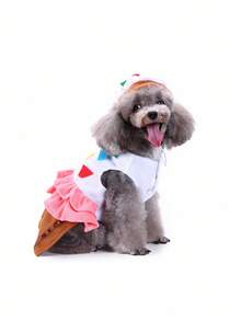 PETSIN Pet Halloween Costume - Cake Shaped Special Outfit - White - View 4