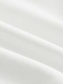 SHEIN ICON لباس علوي قصير موحدة اللون رسن عنق اكمام منتفضة