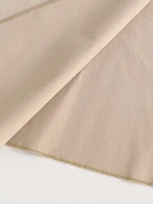 Chaqueta sin mangas de unicolor informal con cinturón para adolescentes