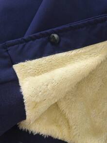 SHEIN 男童休闲刺绣细节保暖外套，返校季时尚穿搭，适合秋冬季节 - 彩色 - 查看 5