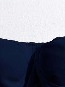 Calvaya Áo bandeau trắng mới dành cho nữ, Xuân/Hè - Màu xanh hải quân - Xem 4