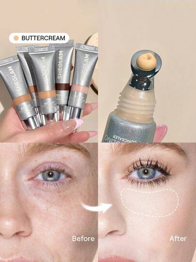 SHEGLAM Bright Eyes خافي عيوب منعش-Buttercream كونسيلر ماركة تجميل ومكياج للنساء والفتيات