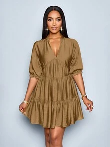 SOLERSUN 夏季服装 夏季服饰 演唱会服装 女士狂欢服装 节日度假服装 女士商务休闲沙滩装 女士度假服装 女士办公室服装 复古风 女士波西米亚风 - 棕色 - 查看 5