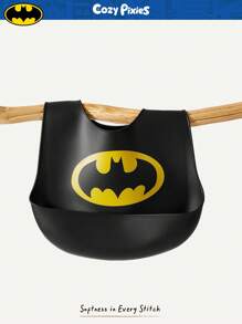 BATMAN X Cozy Pixies 婴儿蝙蝠图案可爱围兜，适合日常穿着