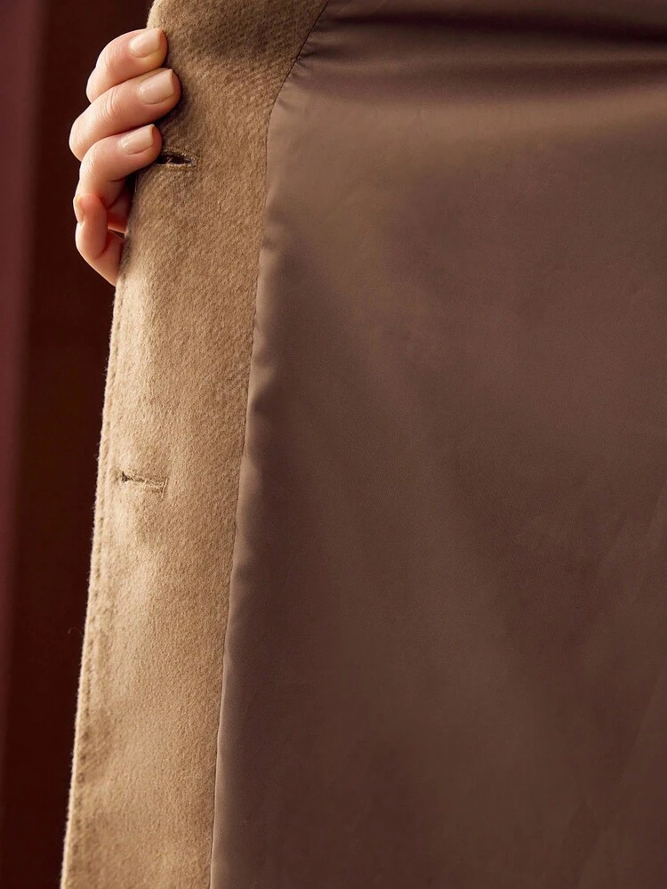 WOOL SINGLE BREASTED OVERCOAT