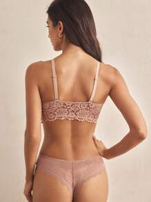 Charlaine Áo ngực ren gợi cảm cài trước, nâng đỡ, có gọng cho ngực nhỏ, chống chảy xệ - Lạc đà - Xem 2