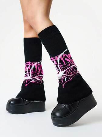 Kawaii 1 Paar Gothic Stil wilde Element Weite Bein Stulpen