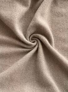 SHEIN 孕妇轻便夹克，带领扣装饰 - 卡其色 - 查看 7