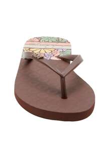 Roxy Viva Printed Women's Flip-Flops ARJL100950 - Brown - View 4