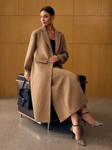 MOTF PREMIUM 羊毛单排扣大衣