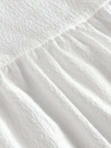 Girlism Teen Girls Ruffle Hem Skirt, White Long Layered Ruffle Hem Paper Bag Waist Skirt, Autumn White Midi Skirt Long White Skirt Tiered Skirt Summer Skirt Tween Skirt Fall Winter