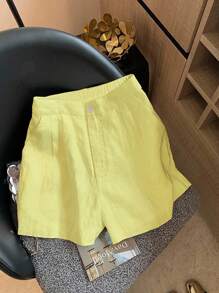 GlowEve Bộ 2 áo không tay thêu họa tiết du lịch thường ngày dành cho nữ + quần short - Màu vàng - Xem 6