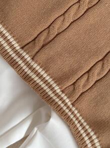 PrepCrw 男童V领花卉针织毛衣背心，学院风 - 彩色 - 查看 5