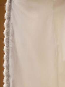 MOTF PREMIUM CONTRAST FAUX FUR BELTED OVERCOAT