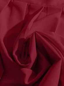 SHEIN Clasi Summer New Elegant Casual Fashion Bowknot Sleeveless Shirt & Pleated Short Skirt 2 Pieces Set For Women - Burgundy - View 6