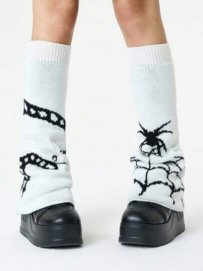 Kawaii 1 Pair Gothic Style Wild Element Wide Leg Warmers