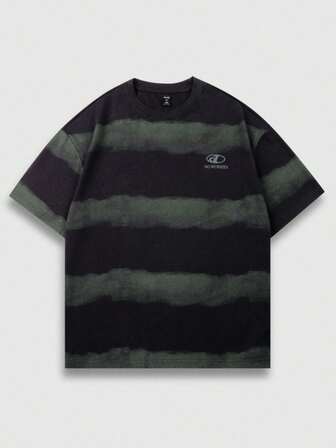 Street Life قميص تي شيرت قصير الأكمام مخطط بألوان متباينة للمراهقين، صيفي