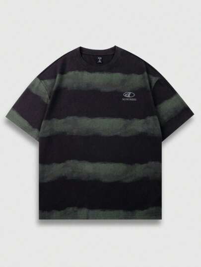 Street Life قميص تي شيرت قصير الأكمام مخطط بألوان متباينة للمراهقين، صيفي