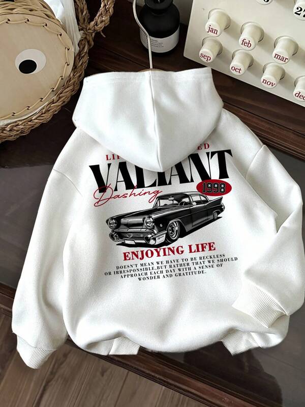 Attitoon Felpa con cappuccio da donna con motivo ciclistico, vestibilità morbida, adatta per laurea, ritorno a scuola, streetwear, outfit da insegnante, autunno e inverno, stile Y2K, vintage, country, racing