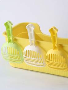 PETSIN 1 Large Pet Cat Litter Shovel, Plastic Material, Independent Hook Design, Fine Hole Long Handle Shovel, Special Cat Poop Shovel, Poop Shoveling Magic Tool, Tofu Sand Cleaning Supplies, Pet Supplies - Multicolor - View 6