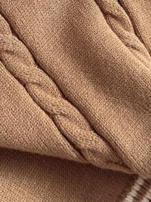 PrepCrw 男童V领花卉针织毛衣背心，学院风 - 彩色 - 查看 6