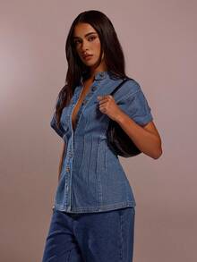 Avantive Spring & Summer Women Valentine Day/ Casual/Vintage/Festival/Country Concert/Brunch/Homecoming/Easter/Guest/Tea Party/Basic/Concert Women/Prom /Wedding/Rave Festival/Formal/Western/Cocktail/Club/Spring/Birthday/Cute/Classy/Going Out/Vacation/Office/Airport/2000s Style/Streetwear/Sleeveless/A Line/Cowgirl/1960s Denim Top Jean Shirts For Women