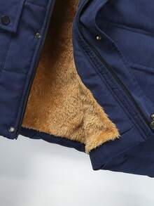 Manfinity Homme Áo vest giữ nhiệt dày dặn cho nam mùa thu/đông - Màu xanh lam - Xem 7