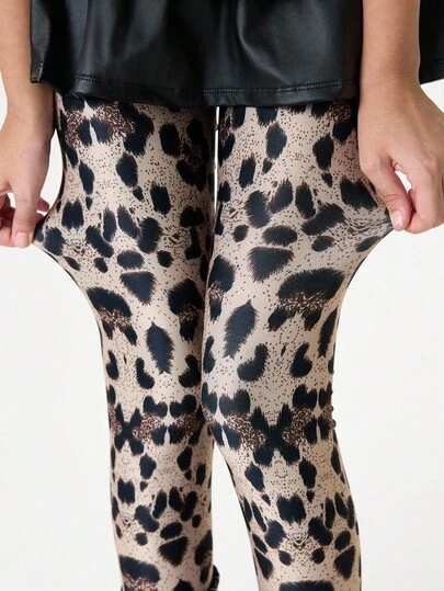 ROMWE Grunge Punk 1pc Leopard Print Sexy Pantyhose/Tights/Leggings For Women
