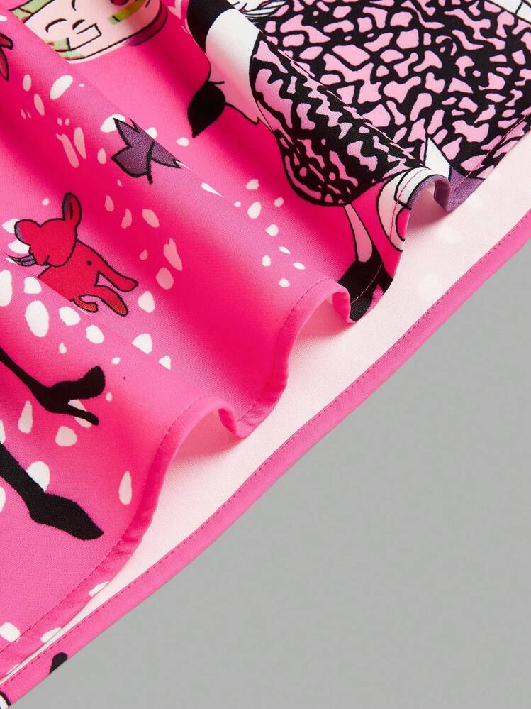 EMERY ROSE Falda casual con estampado arquitectónico para mujer talla grande - Multicolor - Añade 4